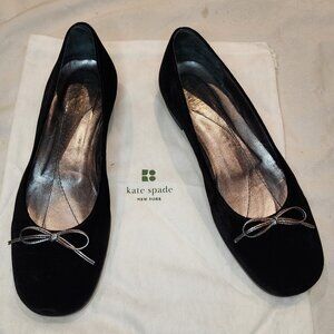 kate spade | Black Velvet Ballet Flats